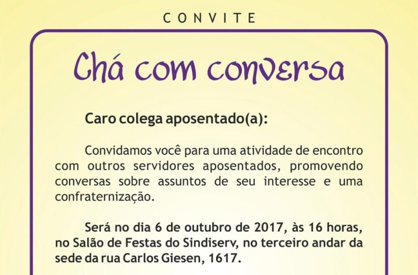  Chá com conversa