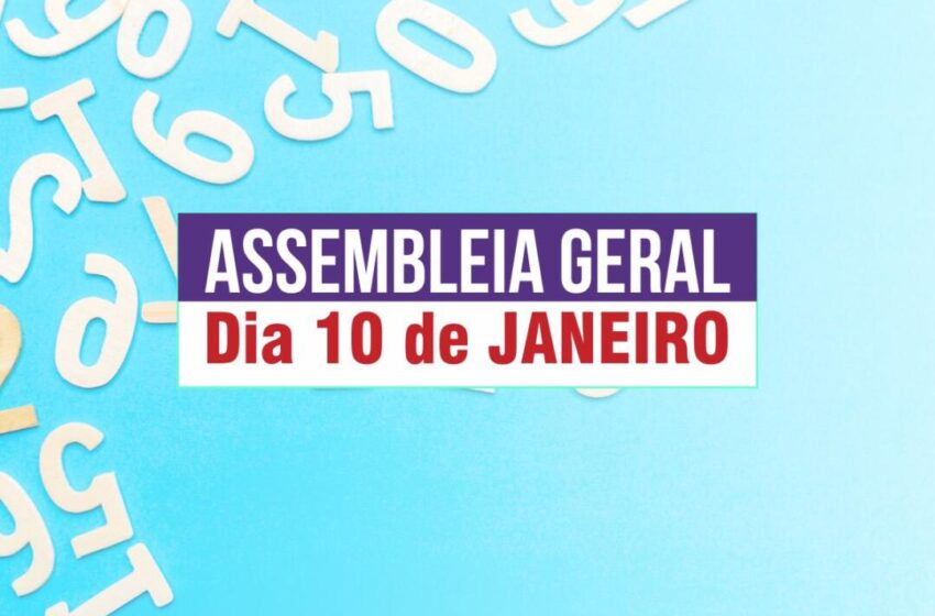  SINDISERV convoca assembleia geral no dia 10/01 (prestação de contas, previsão orçamentária)