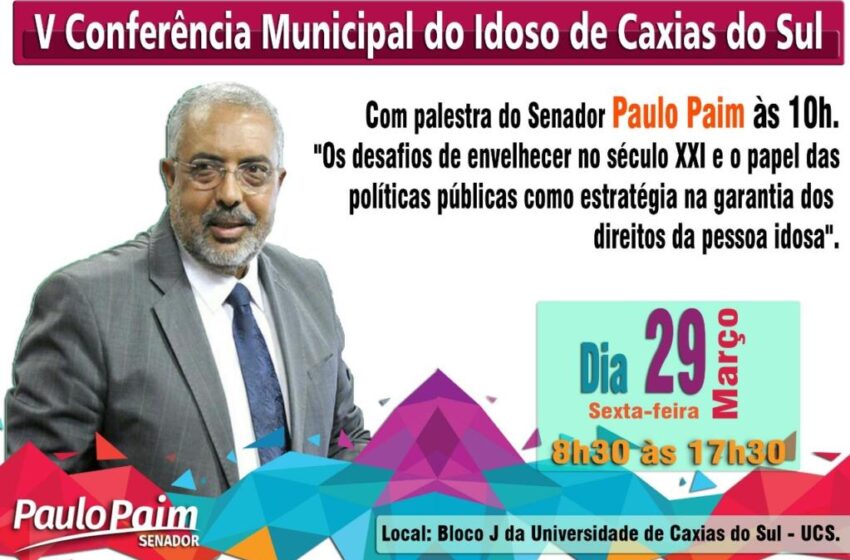  V Conferência Municipal do Idoso de Caxias do Sul acontece nesta sexta