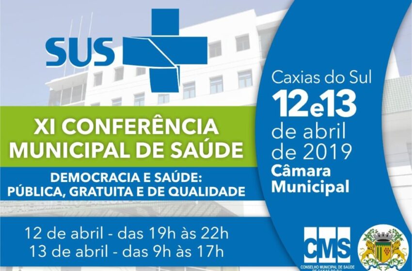  XI Conferência Municipal de Saúde acontecerá nos dias 12 e 13 de abril