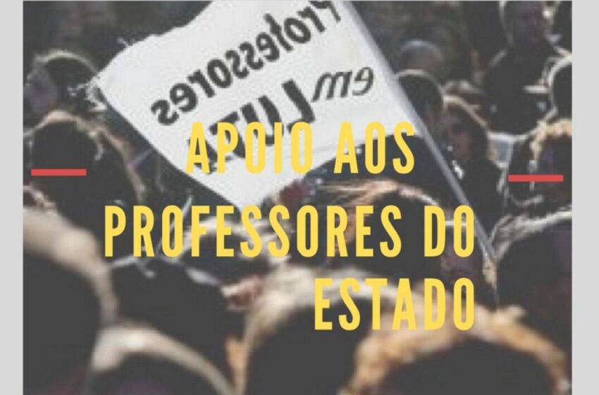  Carta de apoio aos professores da Rede Estadual de Educação