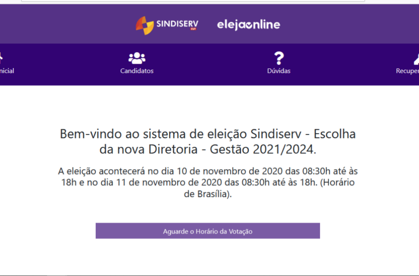  Eleições Sindiserv: Sistema de votação on-line envia link aos associados
