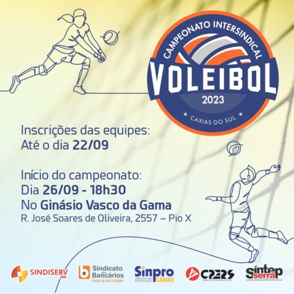 Campeonato Intersindical de Vôlei! Inscreva sua equipe - Sindiserv